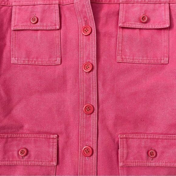Rare 1970s Vintage Saks Fifth Avenue Young Dimensions Pink Denim Jacket Pant Set - Picture 3 of 16